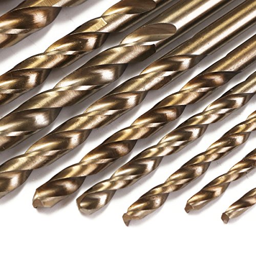 Baban 15pcs M35 Spiralbohrer Bohrer Wendelbohrer HSS-CO High Speed Steel 5% M35 Cobalt Bohrer 1.5-10mm - 3