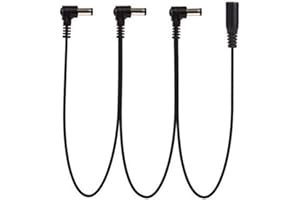 YHUS Adaptador de alimentación para pedal de efecto, cable de alimentación en Daisy Chain 3 4 5 vías, distribuidor de alimentación, cable de alimentación para pedal de efecto de cuerda