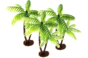 EXCEART 3 Pcs Mini Cocotier Modèle Cocotier Palmier Paysage Modèle Arbre Miniature Plante Pots Bonsaï Artisanat Micro Paysage Bricolage Décor