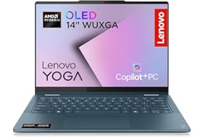‎LENOVO Lenovo Yoga 7 2-in-1 Laptop | Copilot+ PC | 14" WUXGA OLED Display | AMD Ryzen AI 5 | AMD Radeon Grafik | 16GB RAM | 512GB SSD | Win11 | QWERTZ | Tidal Teal | Inkl. Pen | 3 Monate Premium Care