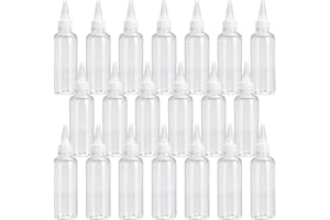 SRTSTR 12 Pezzi Bottiglia Squeeze Bottle di Plastica 100ml Bottiglie da Spremere Bottiglie di Plastica Trasparente Condimento Dispenser con Tappo per Liquidi Olio Ketchup Senape Maionese