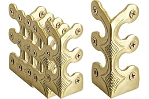 URPIZY Vintage Metal Corner Protector,Brass Skiffers,Solid Brass Skirting Board Corner Protectors,Decorative Protector Cover For Both Residential And Commercial Spaces(Gold)