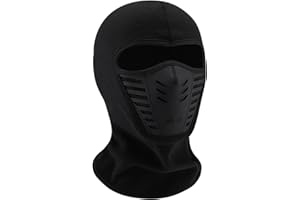 Wiatroszczelna maska narciarska - pełna osłona głowy - wielofunkcyjna maska ninja, jeden rozmiar, czarna, od TRIXES