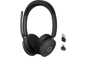 Yealink BH74 Bluetooth Over Ear Kopfhörer mit Noise Cancelling ANC Headset mit Mikrofon für Office Bis zu 32 Stunden Akkulaufzeit Wireless Headsets Teams Zertifiziert