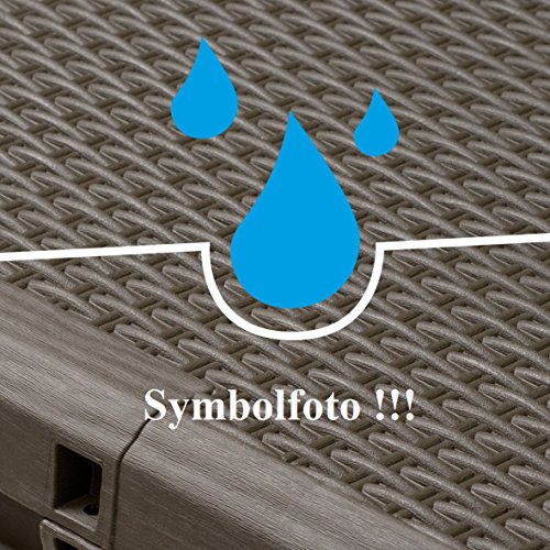 XL Toomax Kissenbox Z162 – braun in Polyrattan-Optik 420 Liter Inhalt – wetterfest und abschließbar - 3