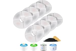 ANKA Filtre Fontaine Eau Chat, Filtres de Fontaine à Eau Remplacement pour Chien/Chat, Fontaine de Chat avec Résine&Charbon Actif