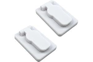 Decoralin 2Pack Keyhole Cover - Plastic Keyhole Protector - Draught Excluder - Dustproof, Draughtproof, Privacy Lock Cover – Compatible with Classic Door Locks (Not for Euro Locks) (White)