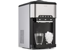 ‎KLARSTEIN Klarstein Eiswürfelmaschine für Zuhause Camping Gastro, Schnelle Mini Eiswürfelmaschine Klein, Profi Eismaschine für Große Kleine Klare Eiswürfel, Selbstreinigend mit 3L Eiswürfelbehälter, 20kg/24h