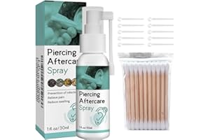RUIYUNZHUZHU Piercing Cleaning Solution Saline Solution Piercing Soothing for Ears Ear Piercing Cleaning Solution Gentle Cleaning Saline Spray for Ears, Nose, Tongue, Navel