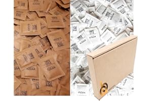 TATE & LYLE Mixed White and Brown Demerara Cane Sugar Sachets Individually Wrapped Pure Granulated (40 sachets)