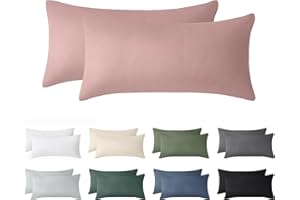 ‎JELLYMONI Jellymoni Kissenbezug 40x80 Baumwolle 2er Set Kissenbezüge Beige Oeko-Tex aus 100% Gewaschene Baumwolle Kopfkissenbezug mit Verstecktem Reißverschluss Weich 2 Stück Kissenhülle für Kissen 40x80cm