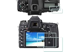ULBTER Ochraniacz ekranu do aparatu Nikon D750 D780 + górny ekran [2 + 2 sztuki], szkło hartowane o twardości 0,3 mm 9H, odporne na zarysowania, odciski palców, odporne na pęcherzyki powietrza