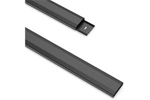 PureMounts® Passacavo in plastica con 1 nastro adesivo 3M da 40 cm come accessorio, 0,50 m, nero