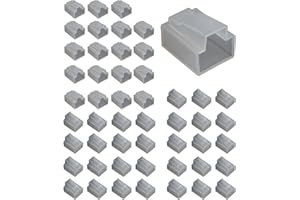 Futheda 50 Pezzi Protezione Antipolvere del Cappuccio, Cavo Ethernet Plug Custodia Protettiva per la Stampante RJ45 Passare Attraverso Il Connettore di Rete Cat5e Cat6 Cat7 Internet LAN