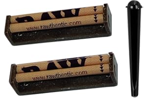 yaoviz Set 2x RAW konische Drehmaschine KingSize 110mm Jointroller - Jointhülle schwarz Clipverschluss