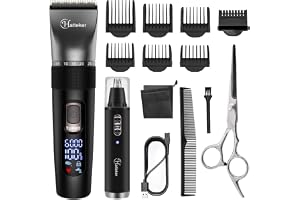 Hatteker Sladdlös Hårklippare Skägghår Trimmer Hårklippning Kit för Män Kvinnor Barn Barber Clippers Näsa Hårtrimmer IPX7 Vat