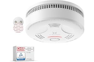 X-Sense Rauchmelder mit 10 Jahre Batterie und Magnethalterung, Feuermelder, TÜV Rheinland-Zertifiziert, mit Stummschalt- und Selbsttest-Funktion, SD11, 1er Set