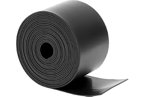 QWORK® Neoprengummiplatta, gummiremsa 50 mm (B) x 1,5 mm (T) x 3 m (L) för DIY-tätningar, kuddar, tätningsbelägg, golvskydd
