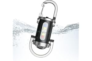 Ghjkldha LED Keychain Light, Key Chain Flashlight, Powerful Portable Waterproof LED Lamp, Mini, Compact Outdoor Survival Gear for Hiking Work Night Nursing Use, 8.8x3.5x2.6cm