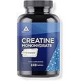 Bodyathlon- Creatina Monoidrata Creapure® 240 compresse- Creatina pura 3000mg per dose- Qualità guarantita senza additivi– Au