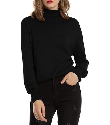 Maglione Aperto Davanti EsprAL Maglieria A Maniche Lunghe In Due Pezzi Finti Da Donna, Camicia Maglione Con Colletto E Cappotto, Cardigan Corto In Lana (Large,Black Maglioni Da Donna