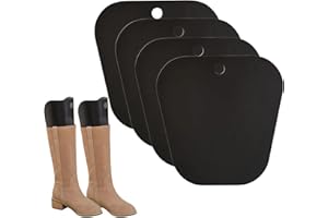 BAMBOOPACK 2 Pairs 10 inch Tall Boot Shapers Plastic Elastic Boot Trees for Thigh High Boots Prevents Creases and Maintains Shape for Leather Boots (Black)