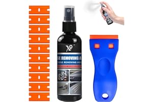 Dongcill Klebstoffentferner, Klebereste Entferner Mit Spachtel, Aufkleber-Entferner Für Fenster, Autos,der Aufkleber und Etiketten effektiv von Oberflächen Entfernt- Etikettenlöser Spray