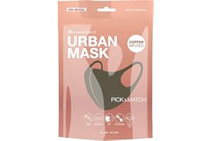 Basic Sense Copper Infused Washable Reusable plain Face Coverings Masks Made in South Korea (Hunter Green)