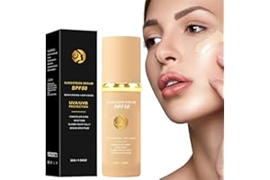 BQQCOB Foundation 4 in 1 Moisturizing Full Coverage Liquid Foundation，Concealer, Moisturizer, Sunscreen Serum SPF50+,UVA/UVB Protection，Colour Changing Foundation，Foundation For Mature Skin，1.1 oz