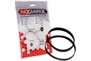 Paxanpax PFC1254 - Correas de aspiradora compatibles con Hoover WR71, WR01001 Series 'VC9 775', Paquete de 2, Color Negro