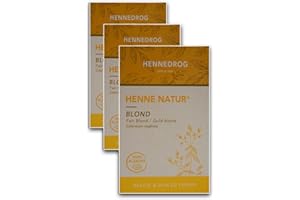 ‎PELLEAR Pellear - Henna Natur Blond 270g - 3x90 g - Natürliches Henna - Henna Blond - Natur Haarfärbemittel - Henna Pulver - reines natürliches Henna Pulver - Henna hair dye