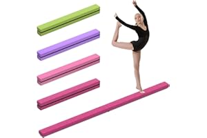mytueetp Ginnastica Trave fluttuante Viola Pieghevole Ginnastica Bar 2,1 m/220 lbs Faux Suede Folding Ginnastica Formazione Balance Beam per Home Gym Training Sport