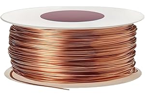 Jortmrd Reiner Kupferdraht 0.5mm x 50m T2 Blanker Kupferdrähte Basteldraht Schmuckdraht Kupferdrahtspule Copper Wire für Elektrokultur Gartenarbeit Pflanzen Handwerk Schweißen DIY Schmuckherstellung