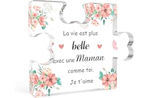 LERDRTUIN Cadeau Fete des Meres Cadeau Maman Acryliques Puzzle Cadeau Fête des Mères Cadeau Anniversaire Maman Cadeau pour Maman Idee Cadeau Maman Cadeau Future Maman Cadeau pour Sa Maman Cadeau Jeune Maman