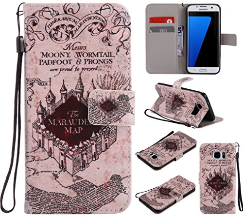 Feeltech Samsung Galaxy S7 Edge Hülle PU-Leder und Brieftasche Bunte Muster Fall mit Magnetverschluss, Hybrid-Kickstand mit Stand-Funktion, schlagen Sie schützende weiche TPU Stoßstangenabdeckung und Kreditkartenhalter für Samsung Galaxy S7 Edge Handgelenk Bügel-Buch-Art-Geldbeutel-Tasche mit 2 In 1 Berühren Sie Stift – Schloss - 8