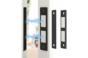Jiayi Imanes para Puertas de Armario 2 Piezas Cierre Magnético Fuerte para Puertas de Armario - Doble Imán de 12kg, Nergo Ultrafino Cierre Magnético, Imanes Muebles Fácil Instalación