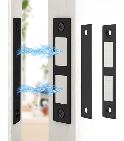 Lot De 2 Boucles De Porte Magnétiques Adhésives Ultra Fines