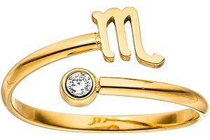 Purelei® Sternzeichen Ring – Wasserfester Damenring aus langlebigem Edelstahl – Verstellbare Ringe von Größe 50 bis 60 – Modeschmuck für deinen individuellen Look