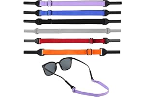 ARROMI 6 Pièces Cordon Lunettes Enfant, Attache Lunette Enfant, Attache Lunette, Cordon Lunettes, Cordon élastique Pour Lunettes Pour Adultes Et Enfants Pour Tous Types De Lunettes (6 Couleurs)
