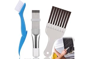 FUKPO 3 Pièces Peigne Aileron Condensateur Seche Linge, Peigne a Ailette Radiateur Climatiseur Brosse de Nettoyage Condenseur de Climatiseur