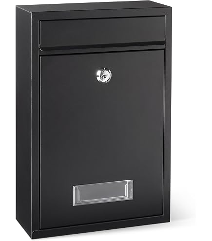 Boite à lettres en laiton et bois - SA - Antiquités décoration