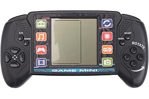 KINDPACK Pvczool Console de VidéO de Poche Mini Lecteur de de Brique Portable LCD 3,5 Pouces avec Jeux IntéGréS 23 + 26 (Noir)