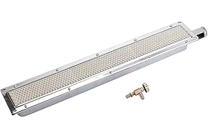 MECCTP BBQ Infrarotbrenner Gasgrill, Keramikbrenner Gasbrenner Grill Heizelement, Keramik Barbecues Infrarot Seitenbrenner Zum Kochen Grillen Braten Camping Brenner - 44 x 9,5cm