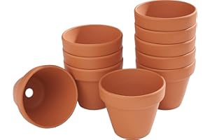 Pot de fleurs VBS pots en terre cuite cache-pots diff. tailles Ø intérieur 7 cm, 10 pc.