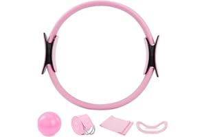 Youyijia 5-Piece Pilates Ring Set with Yoga Ball & Resistance Bands Premium Home Gym Equipment for Full-Body Toning Stretching & Strength Training