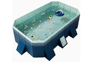 XUDREZ Foldable Swimming Pool Above Ground Garden Big Pools Outdoor Rectangular Pool Oversized Family Paddling Pool for Adults Outdoor Backyard Summer Water Party 8.5FT