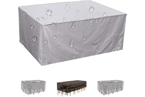 KADING Pokrowce na meble ogrodowe, wodoodporne, rattanowe pokrowce na meble ogrodowe, 230 x 110 x 80 cm, prostokątny, wytrzymały materiał Oxford 420D, pokrowiec na meble ogrodowe na sofę,