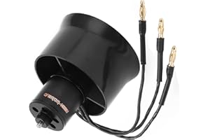DILWE Ventola Intubata con Motore, Ventola Intubata QF1611（1311）30mm EDF 6 Pale con Motore Brushless QF1611‑14000KV 2‑4S Adatto per Aeroplani RC