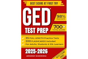 GED TEST PREP: The Complete Study Guide to Master All GED Subjects and Achieve Your Best Score | Includes 10 Full-Length Practice Tests + EXTRA Weekly Exams | Ideal for Adults, Students & ESL Learners