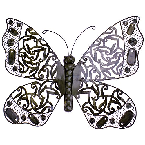 Deko Schmetterling 55cm Uni Metall Wandschmuck Wanddeko Gartendeko